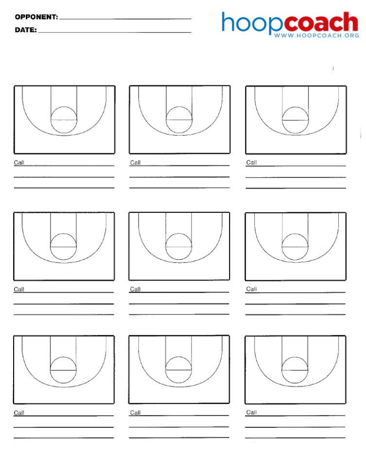 Free Printable Basketball Court Diagrams PRINTABLE TEMPLATES